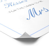 編集可能なキスがいくつ Soon Mrs サインを推測 ポスター (角)