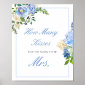 編集可能なキスがいくつ Soon Mrs サインを推測 ポスター (正面)