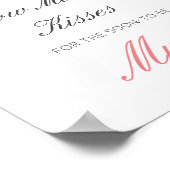 編集可能なキスがいくつ Soon Mrs サインを推測 ポスター (角)