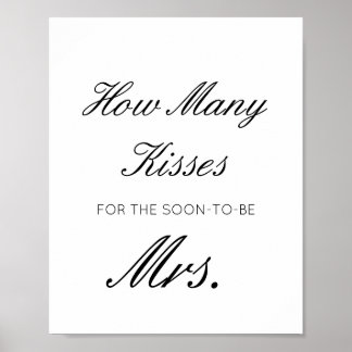 編集可能なキスがいくつ Soon Mrs サイン