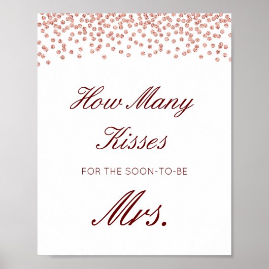 編集可能なキス数を当ててみて Soon Mrs サイン (正面)