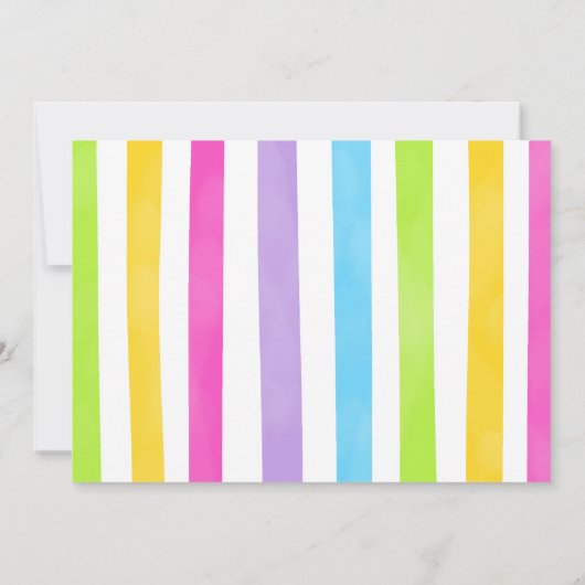 編集可能なキャンディー誕生日写真招待状 招待状 (裏面)