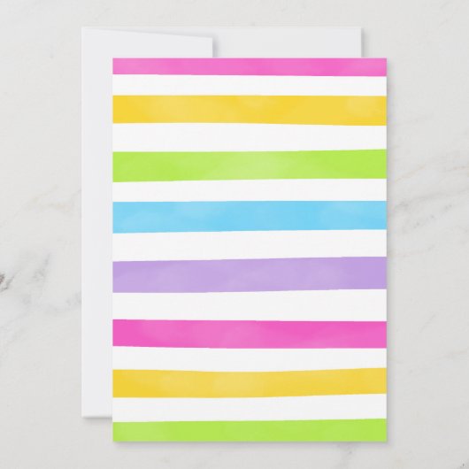 編集可能なキャンディー誕生日招待状 招待状 (裏面)