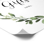 編集可能なギフトをここに配置パーティー署名 ポスター (角)