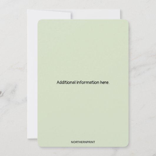 編集可能なクライミングローズとスワール 招待状 (裏面)