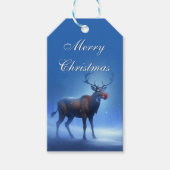 編集可能なクリスマスのウィンターワンダーランド ギフトタグ (正面)