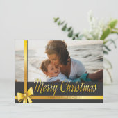 編集可能なクリスマスの写真 シーズンカード (スタンド正面)