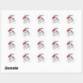編集可能なクリスマスのTroll Le Meミーム思考マスト ラウンドシール (シート)