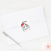 編集可能なクリスマスのTroll Le Meミーム思考マスト ラウンドシール (封筒)