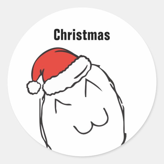 編集可能なクリスマスのTroll Le Meミーム素朴 ラウンドシール (正面)