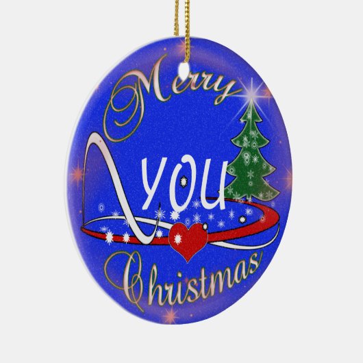 編集可能なクリスマスオーナメント – あなたの変更 セラミックオーナメント (右)