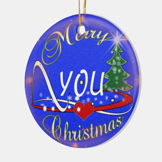 編集可能なクリスマスオーナメント – あなたの変更 セラミックオーナメント (左)