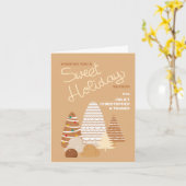 編集可能なクリスマスクッキーのグリーティングカード カード (黄色い花)