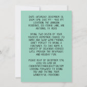 編集可能なクリスマスコッキーの交換パーティー カスタム 招待状 (裏面)