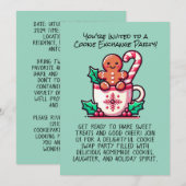 編集可能なクリスマスコッキーの交換パーティー カスタム 招待状 (正面/裏面)