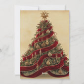 編集可能なクリスマスツリーの招待状 シーズンカード (裏面)