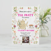 編集可能なクリスマスティーパーティーの招待状 シーズンカード (スタンド正面)