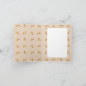 編集可能なクリスマストナカイのグリーティングカード カード (内部)