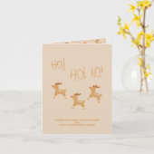 編集可能なクリスマストナカイのグリーティングカード カード (黄色い花)