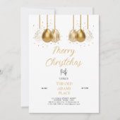 編集可能なクリスマスパーティ招待状テンプレート 招待状 (正面)