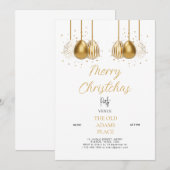 編集可能なクリスマスパーティ招待状テンプレート 招待状 (正面/裏面)