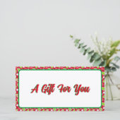 編集可能なクリスマスプレゼント証明書のためのギフト (スタンド正面)