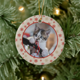 編集可能なクリスマスペットの写真飾り セラミックオーナメント