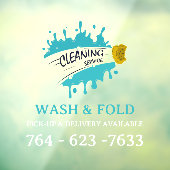 編集可能なクリーニングサービス窓用シール ウィンドウサイン (シート3)