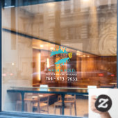 編集可能なクリーニングサービス窓用ステッカー ウィンドウサイン (カフェ窓)