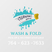 編集可能なクリーニングサービス窓用ステッカー ウィンドウサイン (シート)