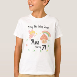 編集可能なクレヨンスタイル - フェアリーマッシュルームフォレスト Tシャツ