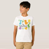 編集可能なクレヨンスタイル – 恐竜の子供たち Tシャツ (正面フル)