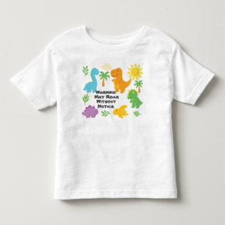 編集可能なクレヨンスタイル – 恐竜の雄大さ トドラーTシャツ