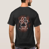 編集可能なクールなハスキーTシャツ 犬好きへのギフト Tシャツ (裏面)