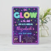 編集可能なグロー招待状 招待状 (スタンド正面)