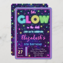 編集可能なグロー招待状