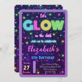 編集可能なグロー招待状 招待状