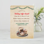 編集可能なコーヒーとドーナツ 招待状 (スタンド正面)