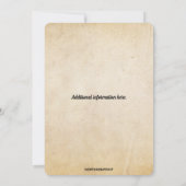 編集可能なコーヒーとドーナツ 招待状 (裏面)