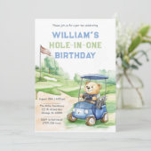 編集可能なゴルフパーティー招待状（子供向け） 招待状 (スタンド正面)