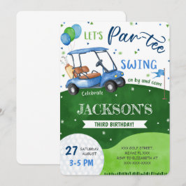 編集可能なゴルフ誕生日招待状 招待状