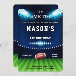 編集可能なサッカー誕生日招待状 招待状
