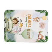 編集可能なサファリ誕生日招待状 マグネット (横)