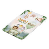 編集可能なサファリ誕生日招待状 マグネット (左側)