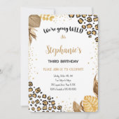 編集可能なサファリ誕生日招待状 招待状 (正面)