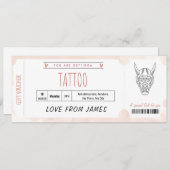 編集可能なサプライズタトゥー・バウチャー・チケット・テンプレート 招待状 (正面/裏面)