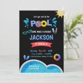 編集可能なサマーウォーターパーティーの招待状 招待状 (スタンド正面)