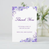 編集可能なサンキューカード、カスタム結婚式カード 出欠カード (スタンド正面)