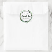 編集可能なサンキューグリーントロピカルパーティーのお気に入り ラウンドシール (バッグ)