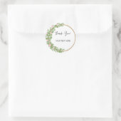 編集可能なサンキューステッカー ラウンドシール (バッグ)